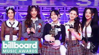 NewJeans Accepts Top Global KPop Artist Award  Billboard Music Awards 2023 [upl. by Terzas412]