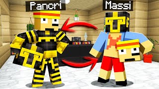 MASSI SE CONVIERTE EN SU AMIGO PANCRI EN MINECRAFT 😂👨🏻‍🦲 [upl. by Halfdan]