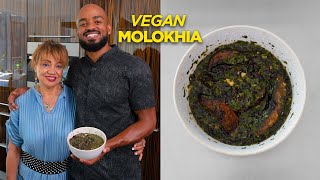 Turning Classic Egyptian Recipes Vegan With My Aunt Nagwa EP 01  Vegan Molokhia Recipe [upl. by Aelak]