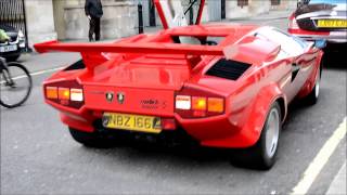 Lamborghini Countach 5000S at London 1080p [upl. by Acirat455]