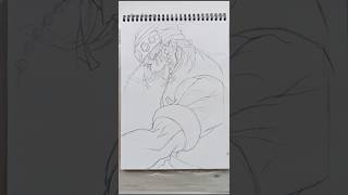 How to Draw Outline of Anime Drawings shorts [upl. by Leahicm777]