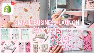 Small Business Launch Day Vlog 🌸 Starting Sublimation For Small Business Work With Me Vlog [upl. by Lissie]