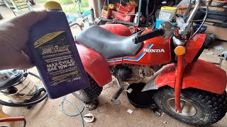 HONDA 110 OIL CHANGE 3 WHEELER ATC [upl. by Marillin]