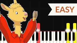 Llama Llama Theme Song EASY Piano Tutorial [upl. by Torrence]