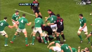 David Kilcoyne Try Ireland V Georgia Autumn International 2014 HD [upl. by Astiram]