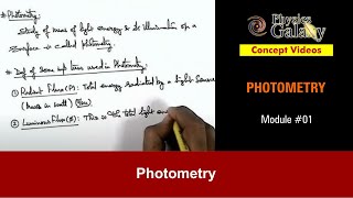 Class 12 Physics  Photometry  1 Photometry  For JEE amp NEET [upl. by Ecylahs]