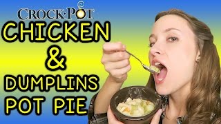 Crockpot Chicken amp Dumplins Pot Pie Recipe [upl. by Dominik]