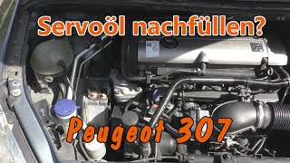 Peugeot 307 Wo ist eigendlich der Servoöl Behälter [upl. by Novanod]