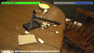 Angry Grandpa Destroys Nintendo Switch With Healthbars [upl. by Uhsoj]