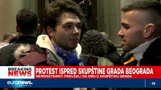 Protesti ispred Skupštine grada Beograda [upl. by Judsen354]