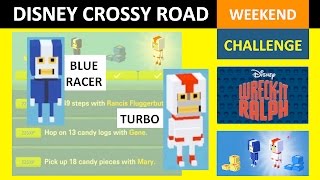 Disney Crossy Road Weekend Challenge Wreck It Ralph Turbo Blue Racer [upl. by Chen631]