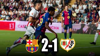 BARCELONA vs RAYO VALLECANO 21  RESUMEN y GOLES  La Liga 2024 [upl. by Nauqat]