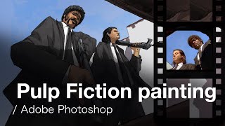 Pulp Fiction w shotguns  Digital painting [upl. by Elleb]