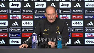 Conferenza stampa ALLEGRI pre SalernitanaJuve quotOut Cambiaso su HuijsenRoma Yildiz e Chiesaquot [upl. by Maidie]