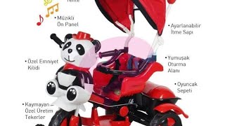 3 tekerlekli panda bisiklet Tanıtımıe bebek toys panda bisiklet alınır mıebebek baby bebek [upl. by Rist]