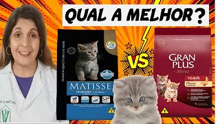 Ração MATISSE para Gato Filhote versus GRAN PLUS para Gato Filhote Qual a melhor [upl. by Marnie]