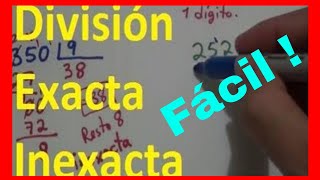 Division Exacta e Inexacta  🙂Comparación de Divisiones ☑️🙂 [upl. by Ecinrev99]