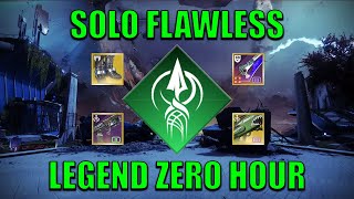 Solo Flawless LEGEND Zero Hour  Strand Hunter Destiny 2 [upl. by Enicar734]