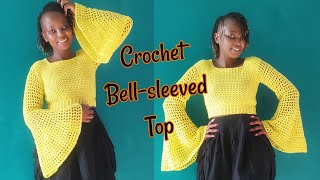 Crochet Simple Bellsleeved Top [upl. by Ahsieker554]