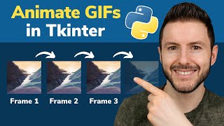 How to Display and Play a GIF File in Python Tkinter GUIs  Run and Animate GIFs in Python [upl. by Llehsram]