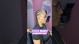 Stitched and Neatly Laid💜 braids mynaturalhairisdope naturalhair stitchbraids [upl. by Aizahs]