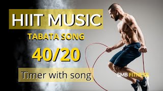 4020 interval timer with music Tabata 40 20 [upl. by Cleodell]