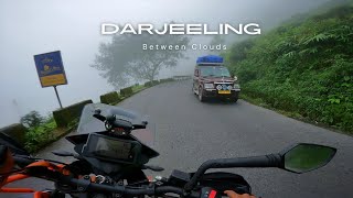 RIDING BIKE THROUGH CLOUDS ON DARJEELING MOUNTAIN  Kurseong to Siliguri [upl. by Hgieleak]