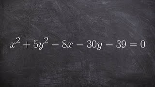 Convert equation of Ellipse from general form to standard [upl. by Asli]