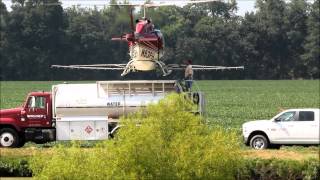 Crop Dusting Helicopter HD [upl. by Ladnar]