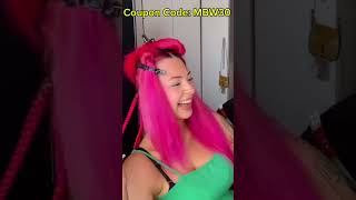 ✨Hair Transformation Tutorial How To DIY Braids On Pink Natural Hair︱Braids Style mybraidedwig [upl. by Ssecnirp691]