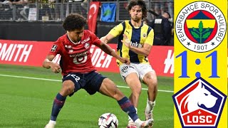 Highlights Fenerbahce vs Lille OSC  1  1  Qualifications champions league 2024  goals [upl. by Errised]