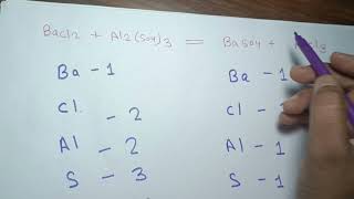 Bacl2  Al2  So43  Baso4  Alcl3  How to balance this chemical equation [upl. by Slosberg364]