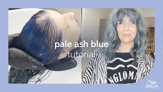 How to Create Ash Blue Hair with Color Touch  Wella Professionals [upl. by Dincolo]