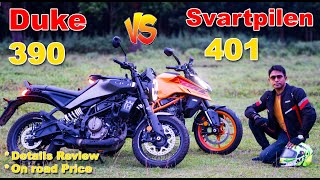 Duke 390 vs Svartpilen 401 which one is Best Price difference  On road Price [upl. by Aynatan716]