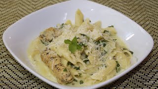 Pressure Cooker Artichoke amp Spinach Pasta with Chicken [upl. by Atnuhs318]