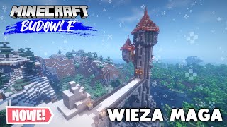 MINECRAFT  JAK ZBUDOWAĆ WIEŻĘ MAGA  MINECRAFT BUDOWLE 8 [upl. by Ahsoik]