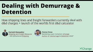 Demurrage and Detention Webinar 2020 [upl. by Landahl]