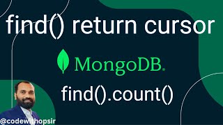 3 MongoDB Cursor  find and findOne  count function  diff in find and findOne in Hindi [upl. by Lebna726]