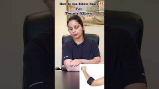 How to use Elbow Brace for Tennis Elbow ytshorts elbowbrace tenniselbow physiotherapy braces [upl. by Urquhart]