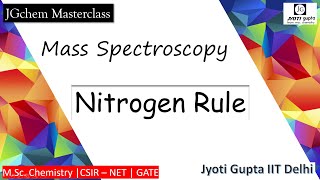 Nitrogen Rule Structure elucidation by mass Spectrometry Organic Spectroscopy BSc MSc NET [upl. by Nolita]