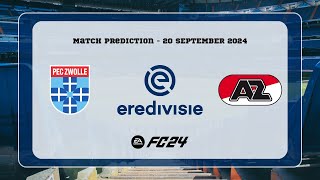 PEC Zwolle vs AZ Alkmaar  Prediction  202425 Eredivisie  EA FC 24 [upl. by Uwton]