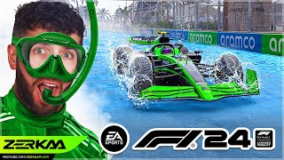 WETTEST RACE IN HISTORY F1 24 Career Mode 6 [upl. by Ajna]