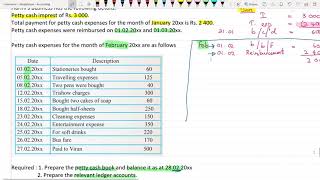 Petty Cash Book  Preparation of Petty Cash Book 2 [upl. by Marquita]