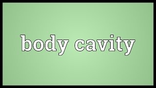 Body cavity Meaning [upl. by Nnairol]