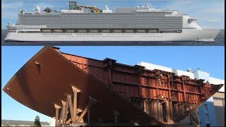 4K  Spectacular GLOBAL CLASS Cruise Ship under construction  MV Shipyard Rostock  November 2018 [upl. by Kanal]