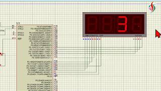 Interfacing 7 segment display to LPC214838 Using Proteus and keil [upl. by Johm]