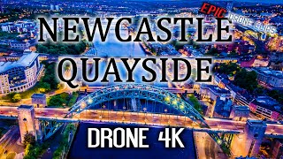 Newcastle Quayside Drone 4K Aerial footage Day amp Night  EpicDroneClips No9 [upl. by Srednas]