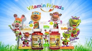 Vitamin Friends  All Natural Gummy Vitamins and Supplements For Children [upl. by Isborne]