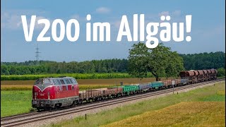 V200 SGL V27010 „Detlef T“ im Bauzugdienst unterwegs im Allgäu [upl. by Nylitsirk]