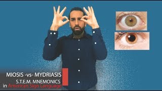 ASL Mnemonic MIOSIS or MYDRIASIS The Pupil of the Eye [upl. by Wasserman795]